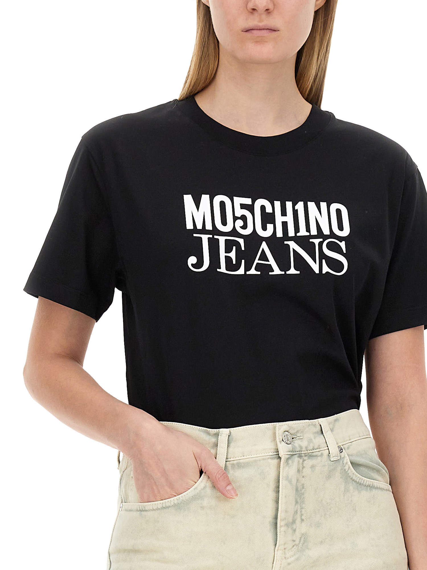 MOSCHINO JEANS    T-SHIRT WITH LOGO