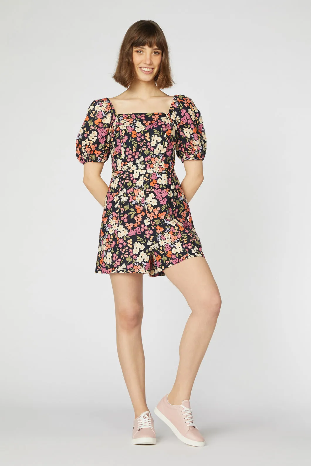 Natalie Puff Sleeve Playsuit