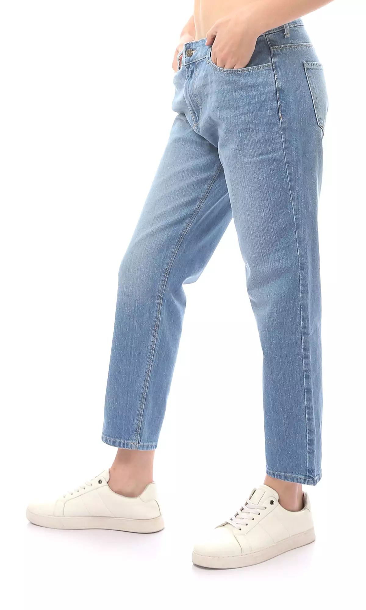 O168639 Comfortable Light Blue Regular Fit Jeans