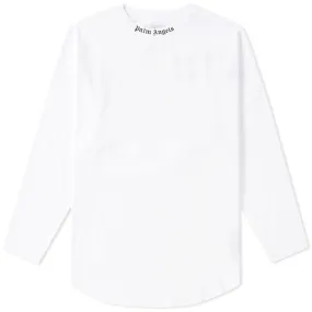 Palm Angels Long Sleeve Mock TeeWhite