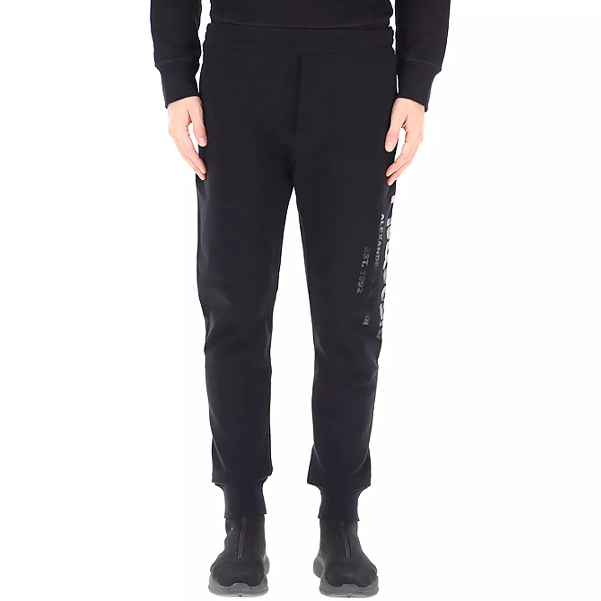 Pantaloni in cotone con logo Alexander Mcqueen