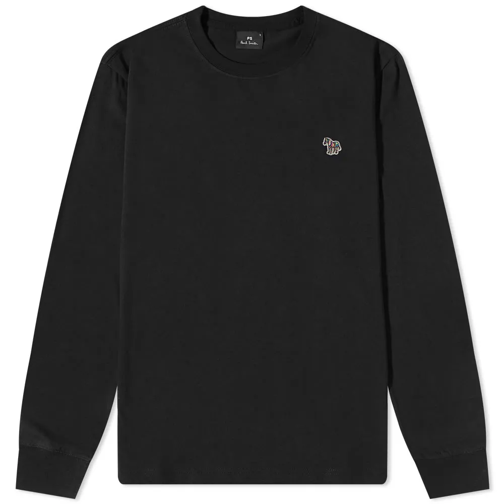 Paul Smith Long Sleeve Zebra Logo T-ShirtBlack