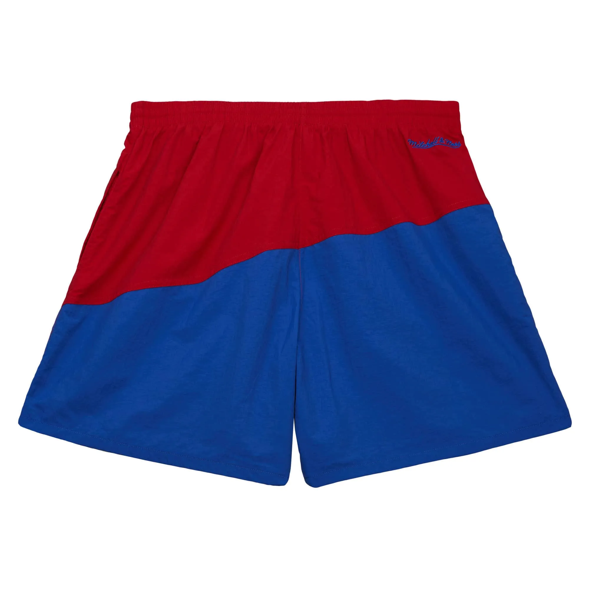 Philadelphia 76ers Sixers wordmark NBA Mitchell and Ness | Red/Blue Utility Short