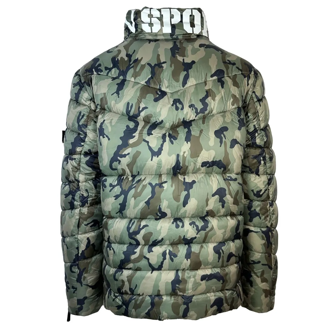 Plein Sport Padded Bold Logo Camo Jacket