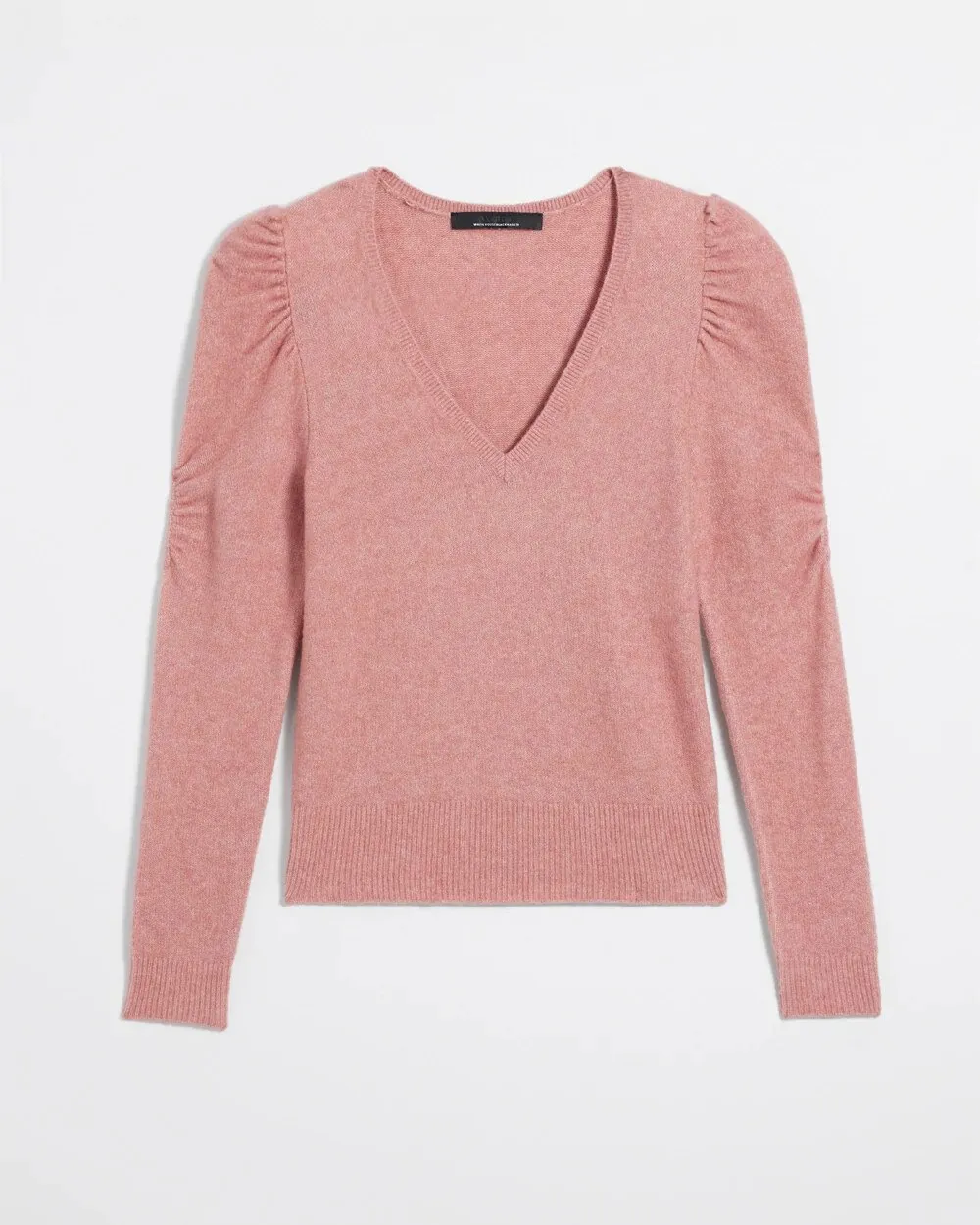 Puff Sleeve V-Neck Pull Over