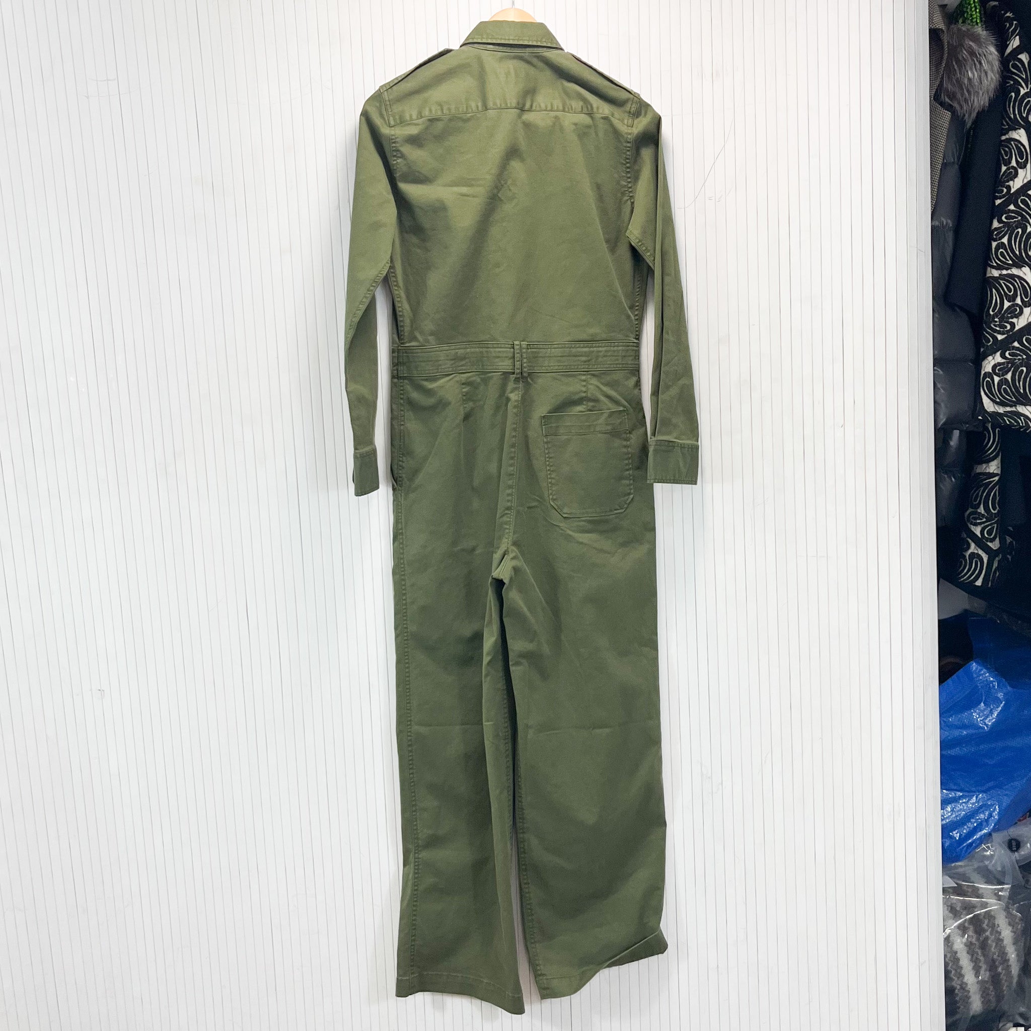 Ralph Lauren_ Brand New 439 Olive Cotton Jumpsuit XS