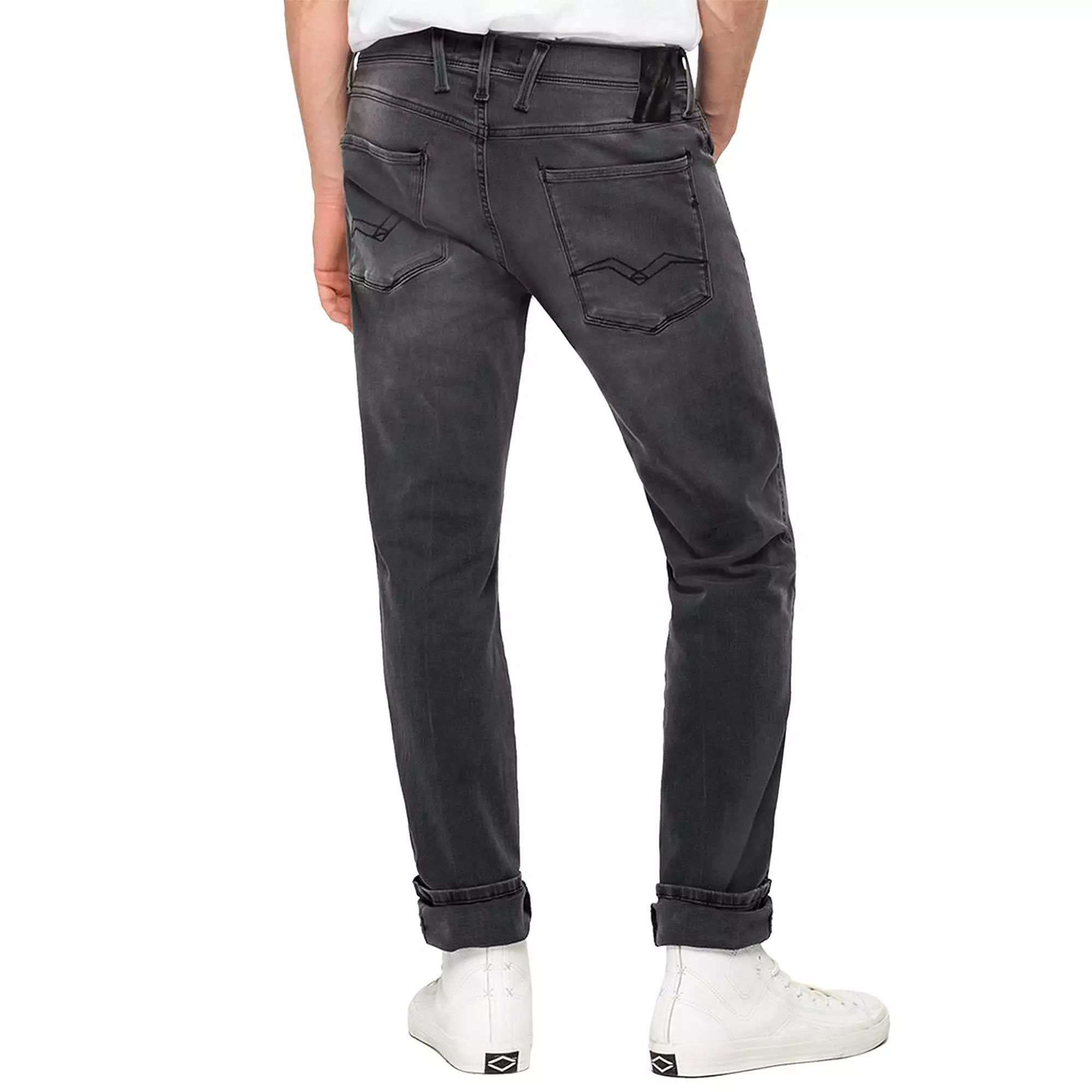 Replay Hyperflex Re-Used Anbass Slim Fit Jeans - Dark Grey