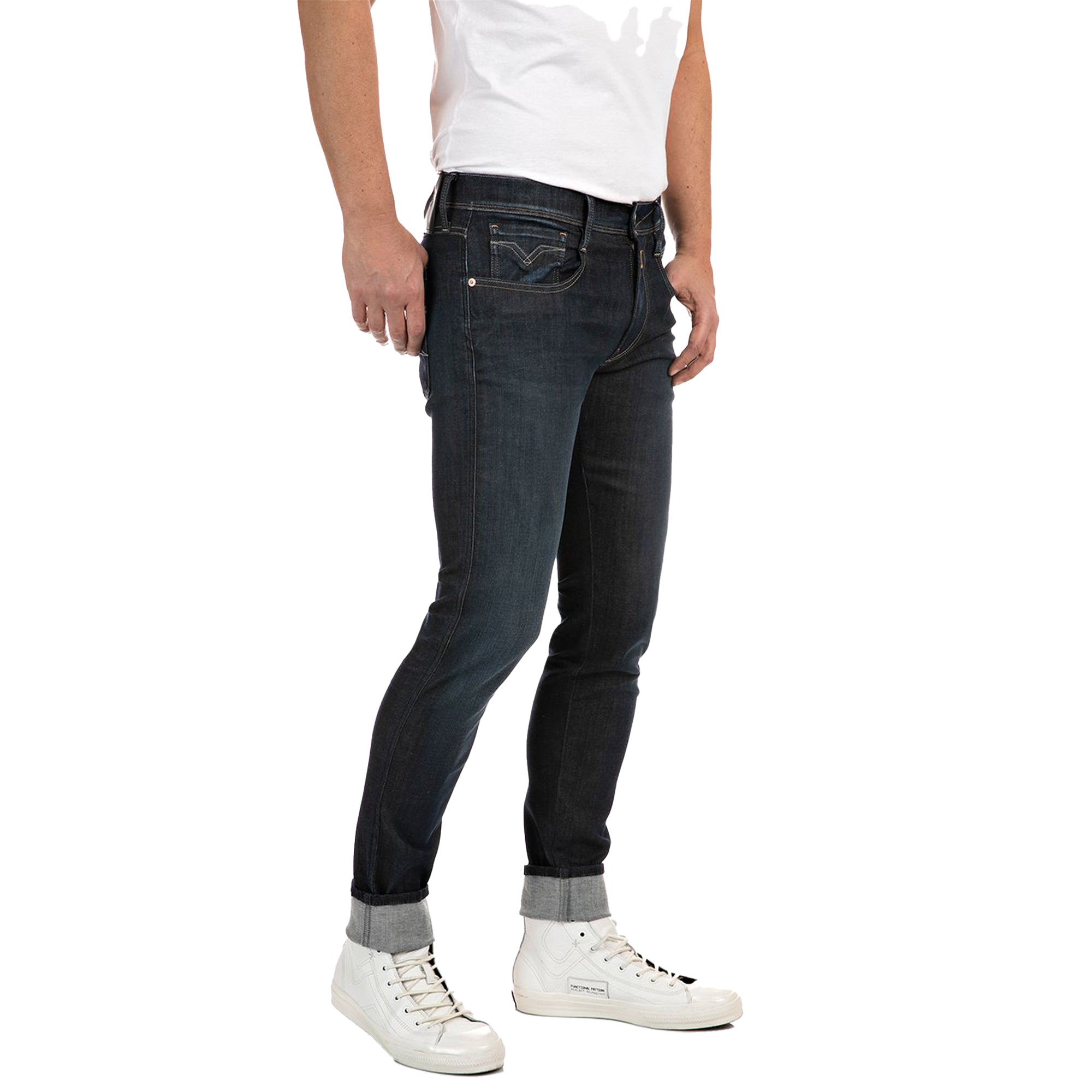 Replay Hyperflex Re-Used Anbass Slim Fit Jeans - Raw