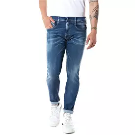 Replay Hyperflex Re-Used XLite Anbass Slim Fit Jeans - Medium Blue