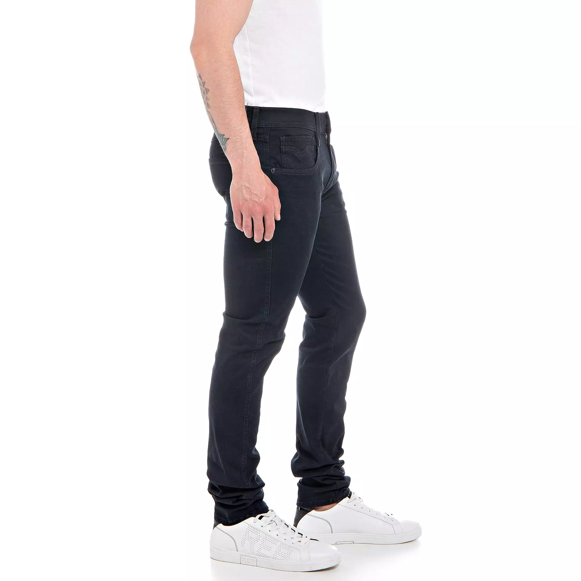 Replay Hyperflex X-Lite Anbass Slim Fit Jeans - Ocean Flat Navy Tonal