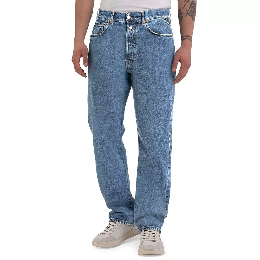 Replay M9Zero1 Straight Fit Jeans - Red Cast Indigo Mid