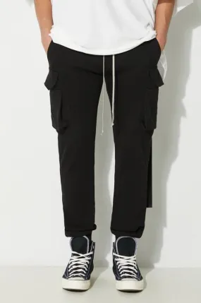 Rick Owens cotton joggers Knit Pants Mastodon Cut black color DU01D1386.RIG.09