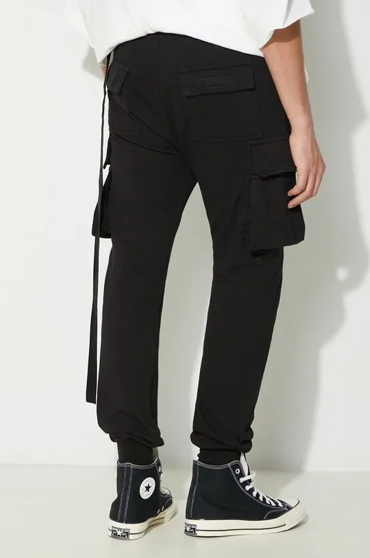 Rick Owens cotton joggers Knit Pants Mastodon Cut black color DU01D1386.RIG.09