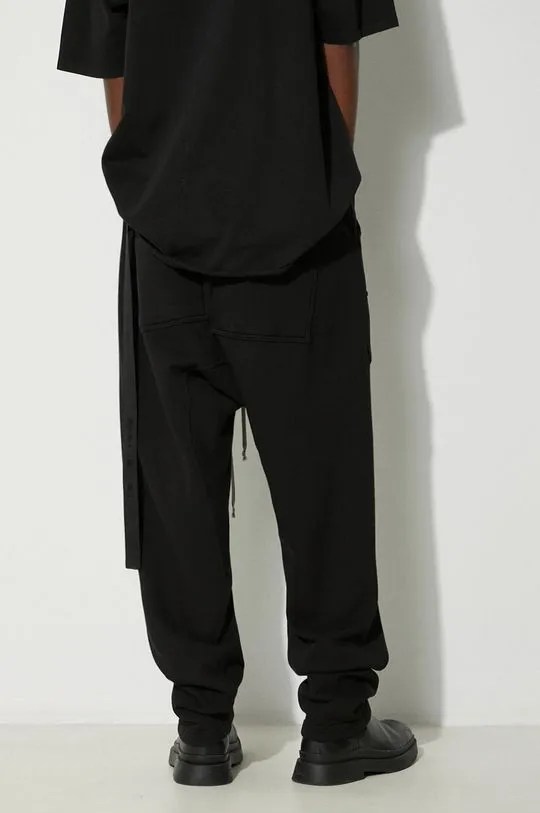 Rick Owens joggers Knit Sweat Pants Classic Cargo Drawstring black color DU01D1370.F.09