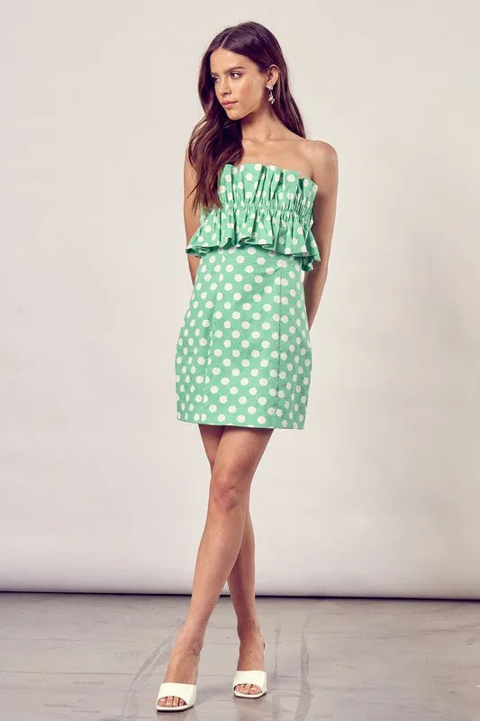 RUFFLE POLKA DOT DRESS