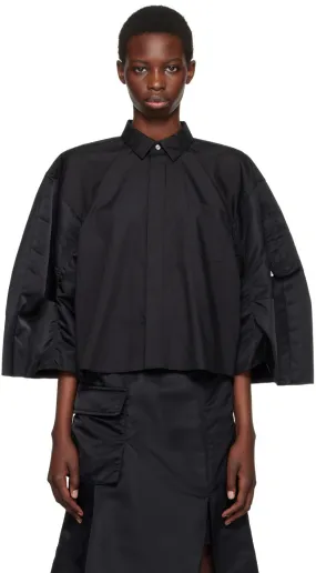 sacai Black Puff Sleeve Shirt