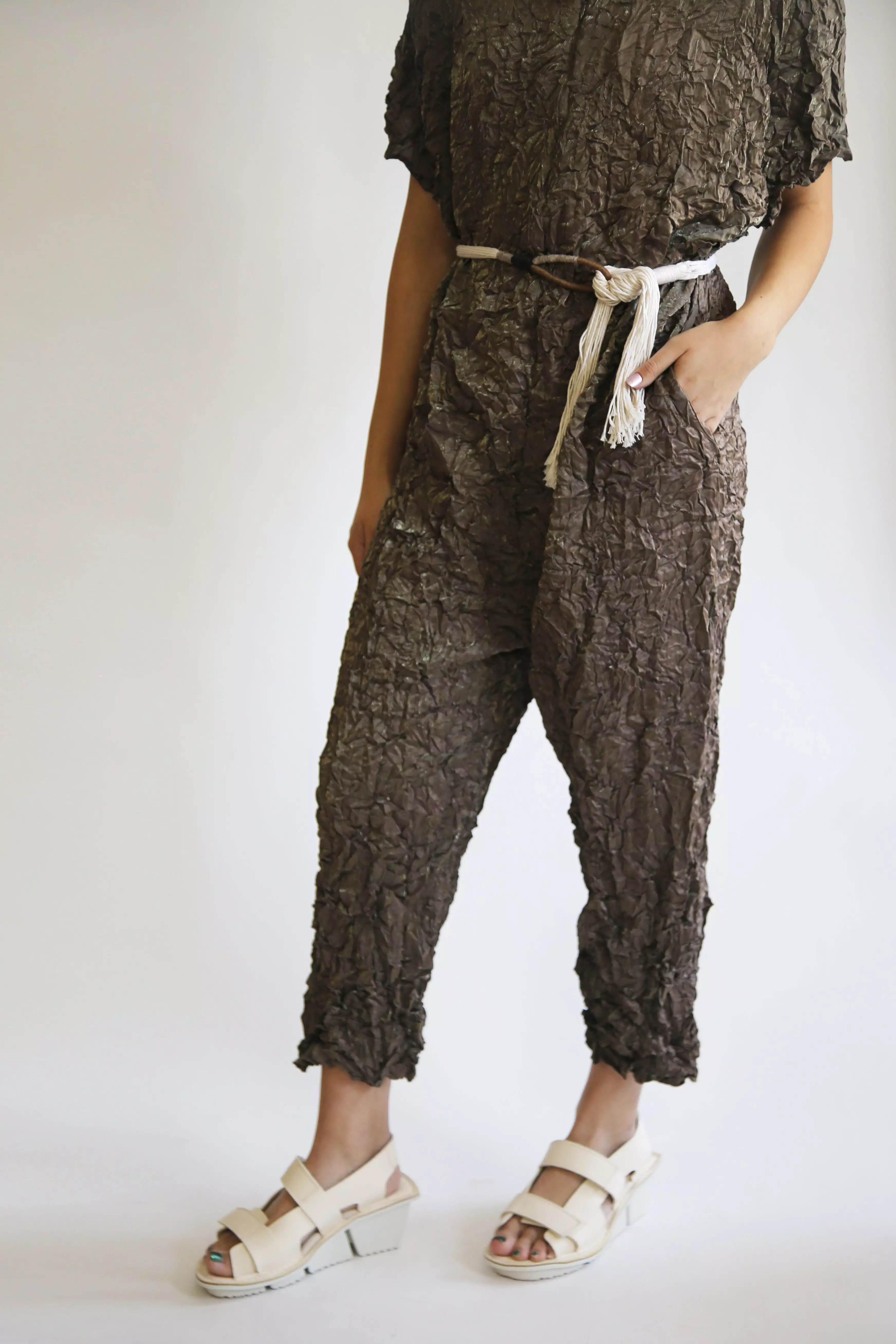 SALE Moth Desert Jumpsuit in Metallic Taupe