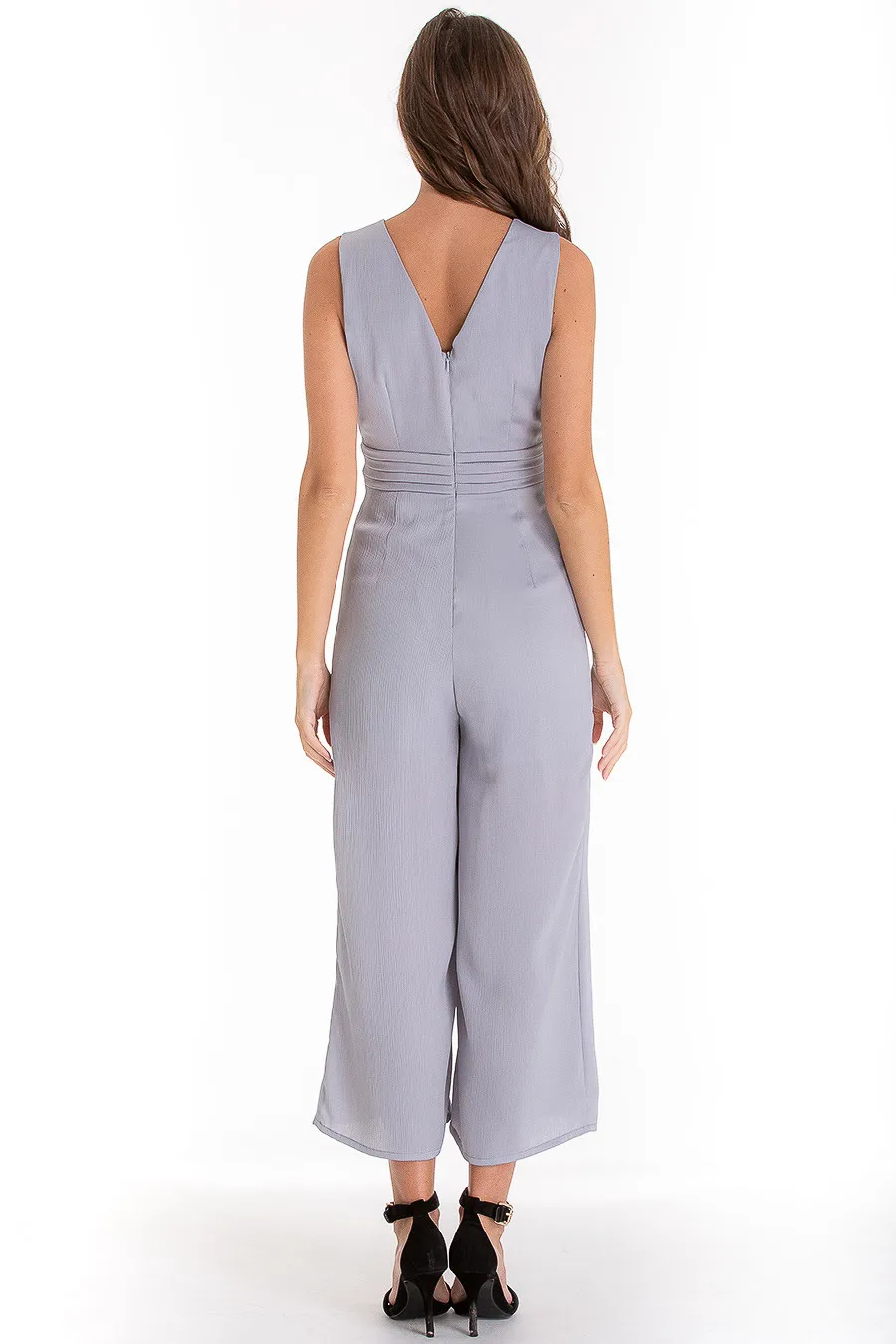 Sleeveless Jumpsuit with Waist Detail (AJP858A)