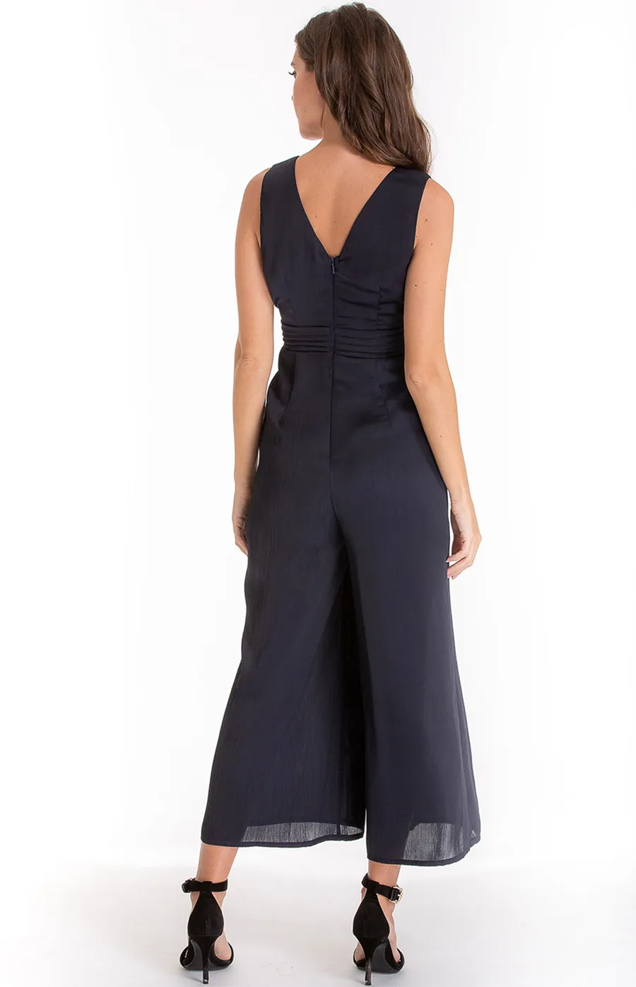 Sleeveless Jumpsuit with Waist Detail (AJP858A)