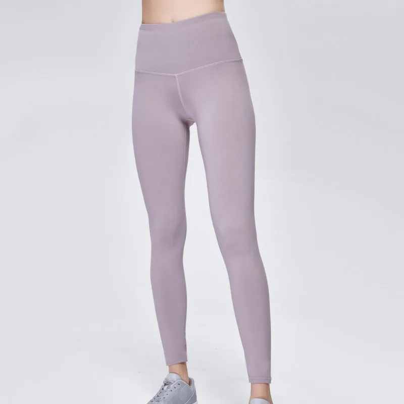 Solid color fitness pants