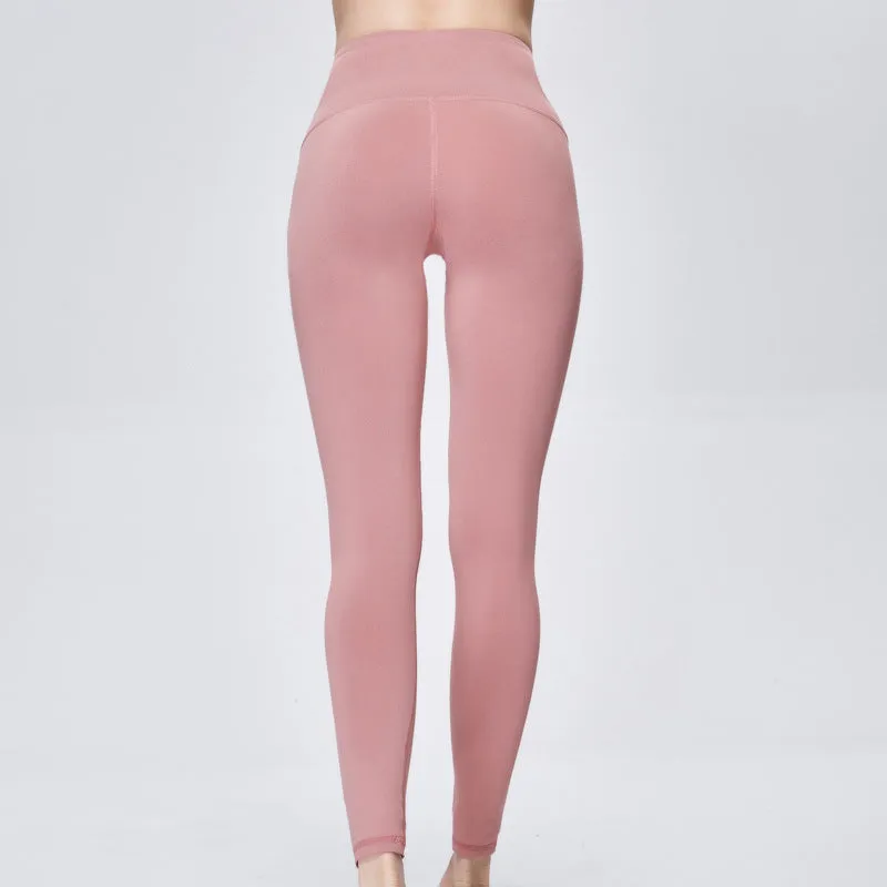 Solid color fitness pants