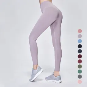 Solid color fitness pants