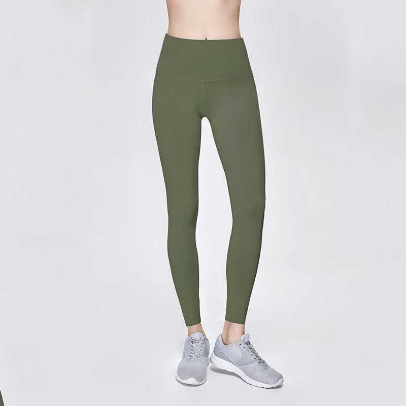 Solid color fitness pants