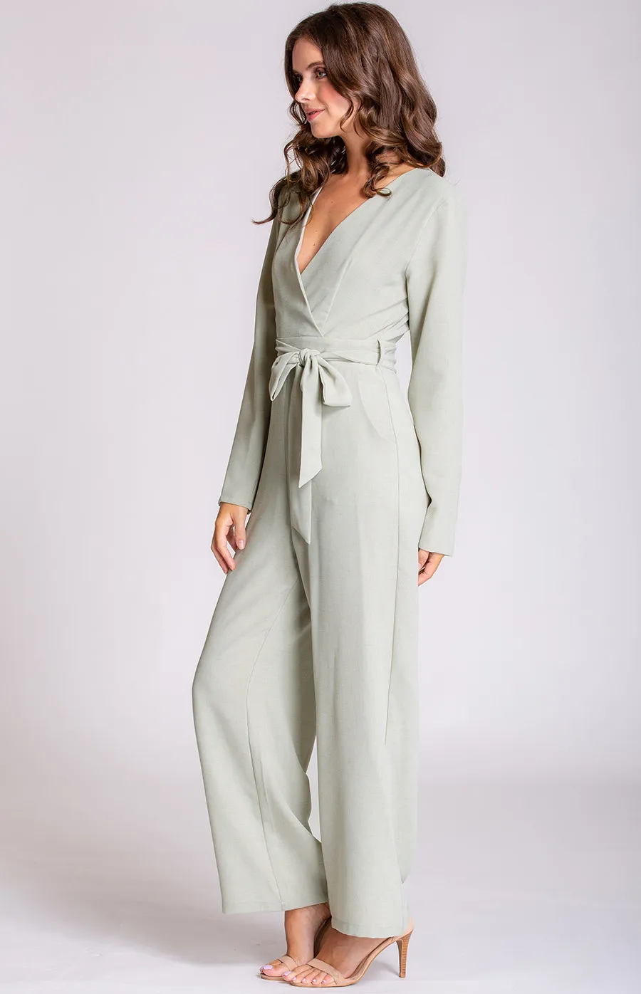 V-neckline Jumpsuit (SJP392B) 