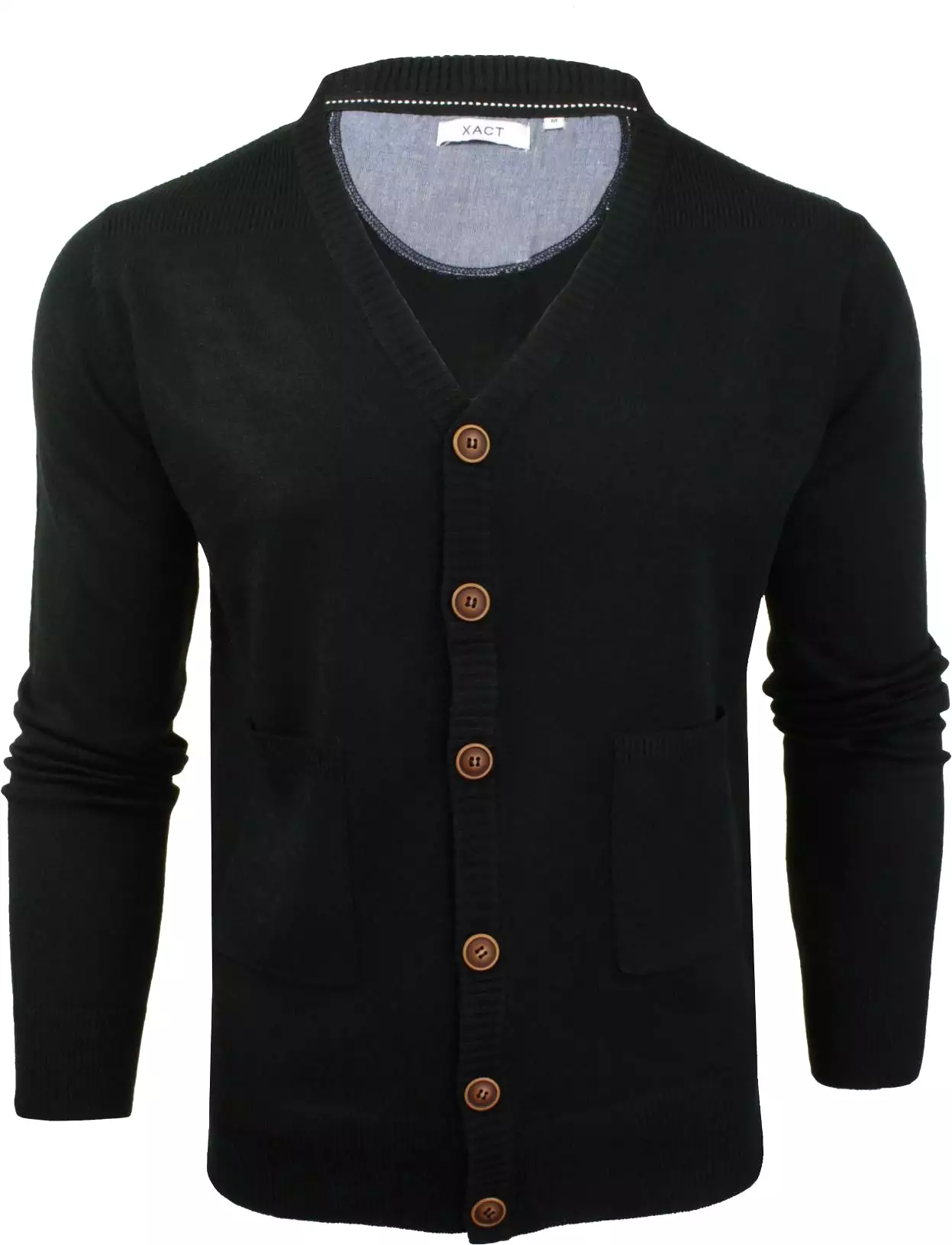 Xact Mens Cardigan Button Front Fashion Jumper