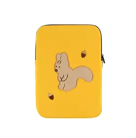 Yellow Orange Squirrel Acorn Laptop Sleeves iPad 11 13 15 inch Cases Protective Covers Purses Skins Handbags Square Cushion Carr